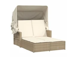 Double Sun Lounger, Double Sun Loungers Vidaxl Bege Rattan / Vime (n/a)
