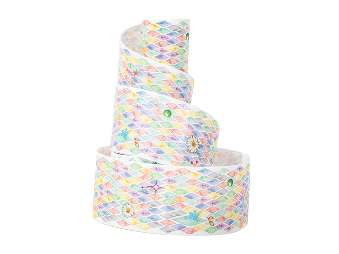 Cinta Decorativa Transparente Com Padrão Para Diários, Envelopes E Manualidades Diy Com Cor Resistente