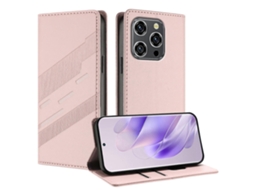 Capa De Celular Retrô De Couro Com Carteira Multifuncional Em Relevo