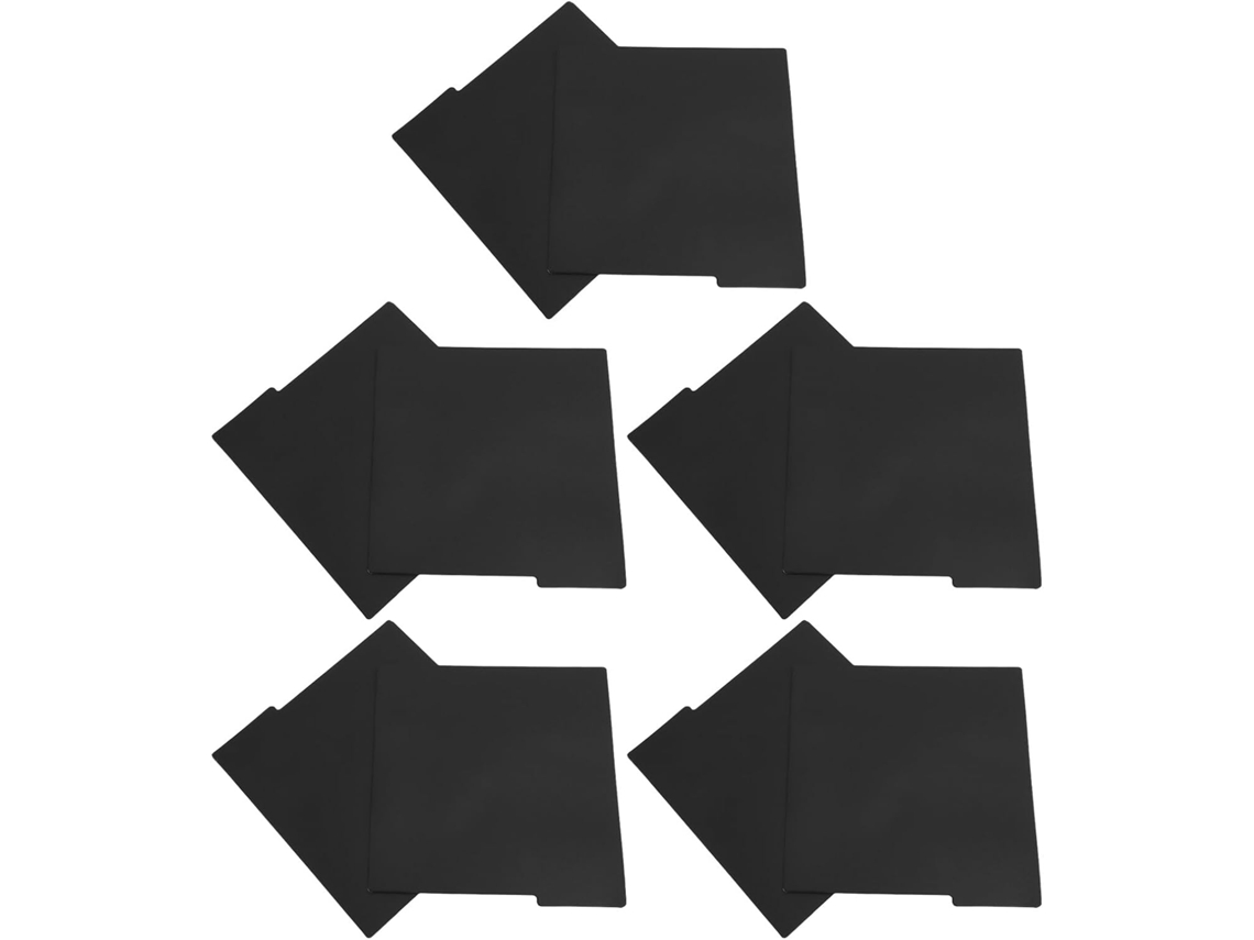 Conjunto de 10 Divisórias Pretas Plástico Rígido para Discos Vinil 32 X 32,5 Cm, Fichas em Branco Arquivar e o