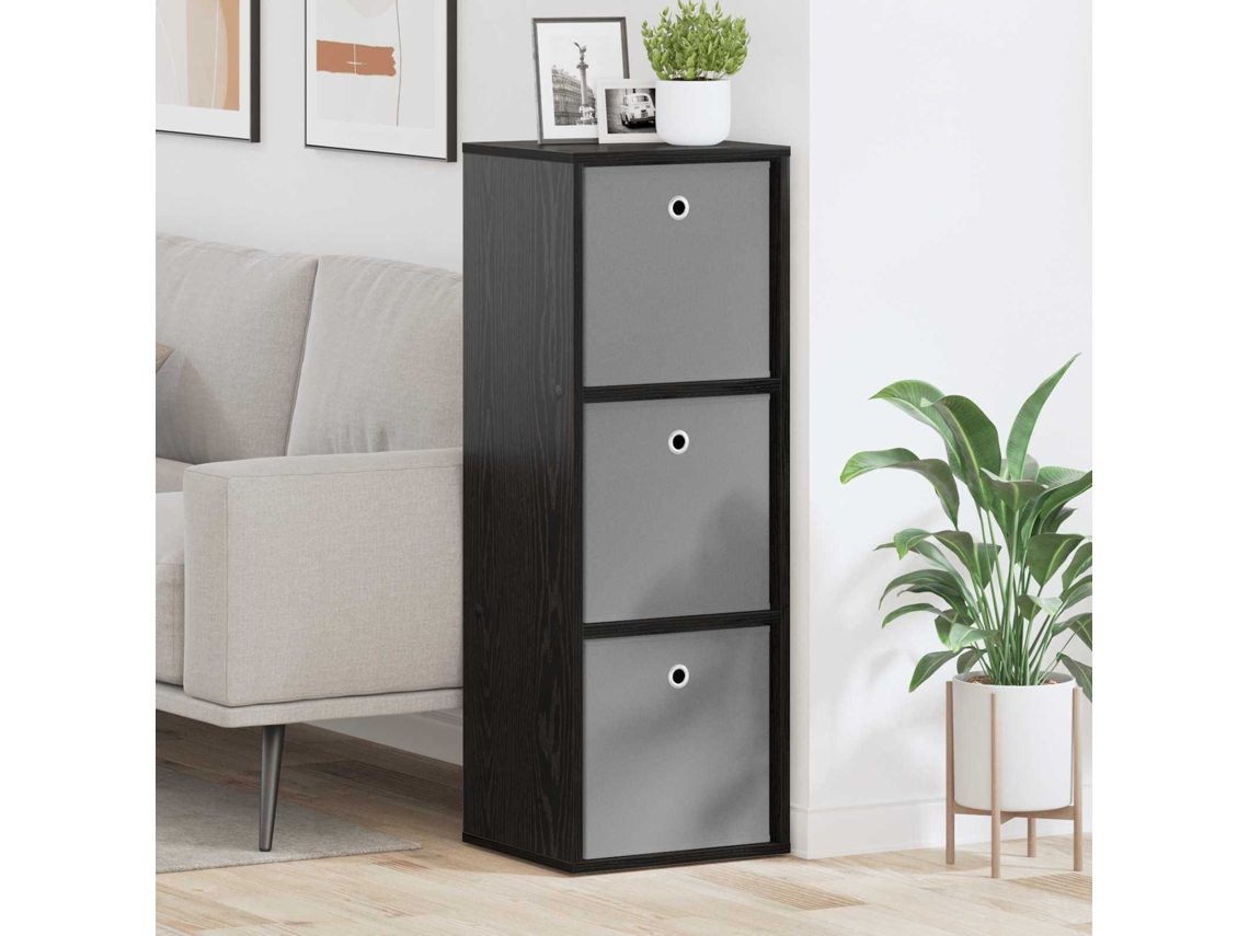 Vidaxl Buffet Com Gaveta Carvalho Preto 35 X 32 X 99,5 Cm