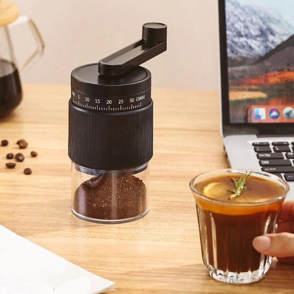 Moedor De Café Manual Cerâmica, Preto, Com Moagem Ajustável Para Espresso, Prensa Francesa E Café Coado, Ideal Para Casa, Escritório E Viagens
