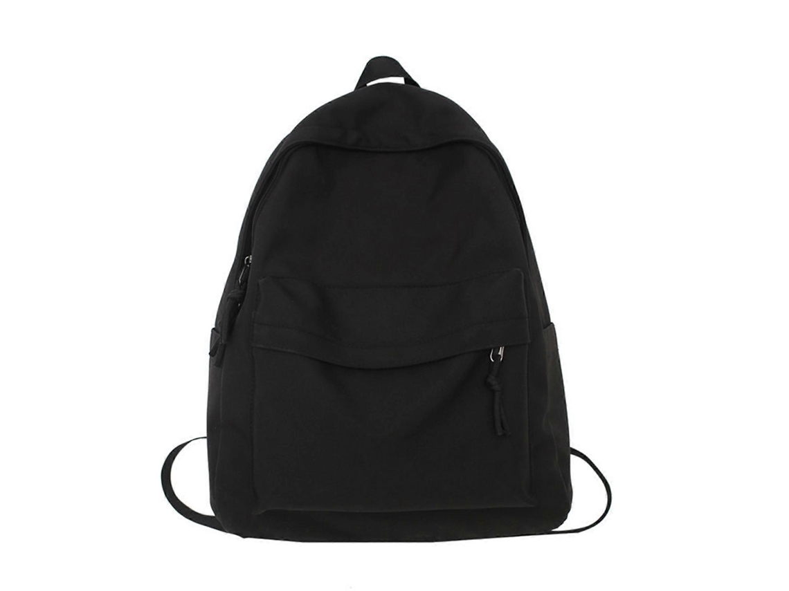 Mochila De Viagem Grande, Simples E Elegante, Para Homens E Mulheres, Em Nylon, Ideal Para Escola, Laptop E Livros. Preta.