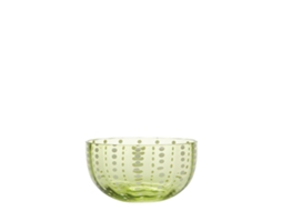 Conjunto Zafferano De 6 Tigelas Perle Verde Maçã Em Vidro Artesanal, Design Elegante E Refinado Para Mesas Modernas E Exclusivas - Coleção Perle 6x