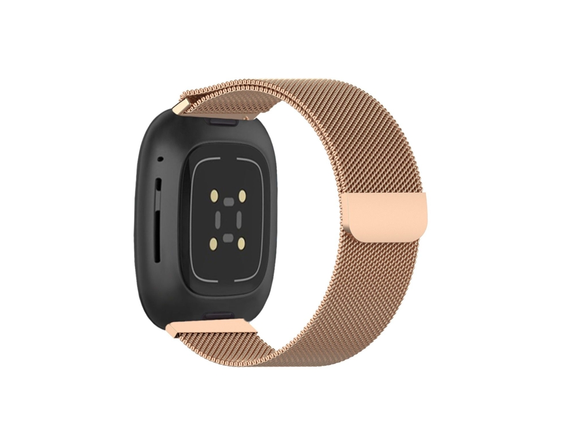 Bracelete Milanese Loop para Fitbit by Google sense Rose Gold