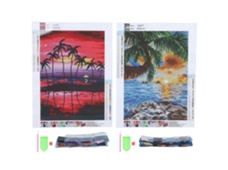 Kit de pintura com diamantes Baok-kit Paisagem Marinha Bordado Faça Você Mesmo Decoração de Parede para Casa Manual de Arte