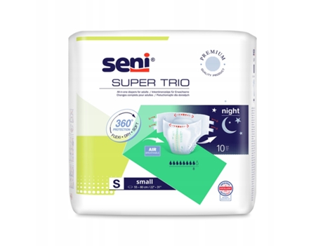 Fralda Para Adultos Super Seni T1 Pequena, Pacote Com 10 Unidades. Tzmo