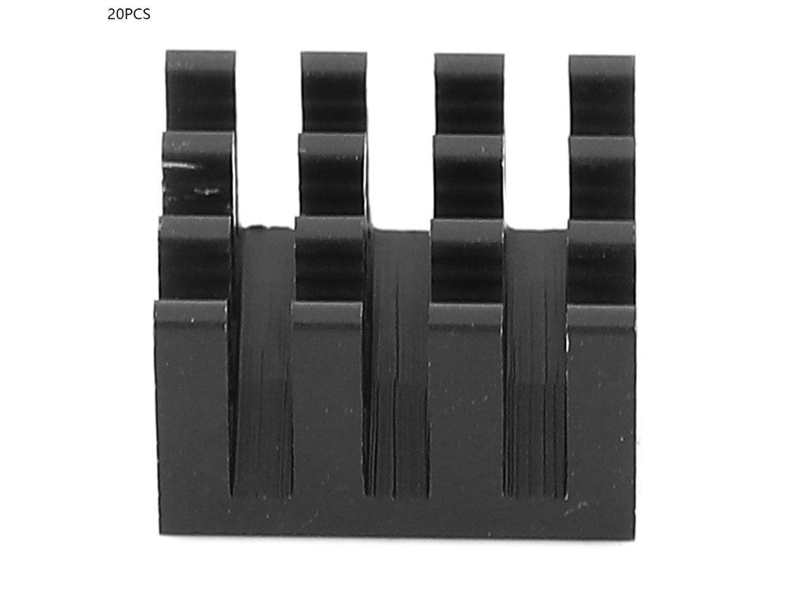20 Peças Dissipador de Calor de Alumínio para Placa de Circuito Impresso Led 14x14x8mm Preto