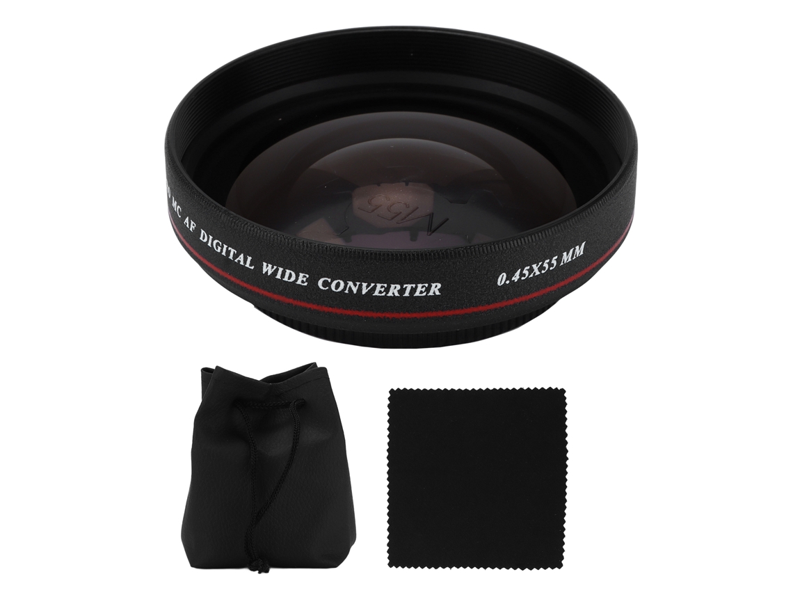 Filtro De Lente De Ângulo Largo 0.45x 55mm Ultra Fino Para Nikon E Canon