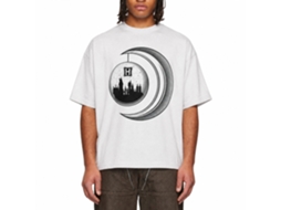 Rockinstone Harry Potter Hogwarts Moon Castle White T-shirt Size:xxxl