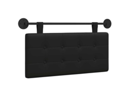 Conjunto 1 Cabeceira Suspensa Vidaxl Preto Couro Sintético (90 X 55 X 5 Cm)