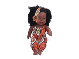 Boneca Bebê Reborn Africana Lifelike De Vinil 12 Polegadas Com Fitador De Cabelo