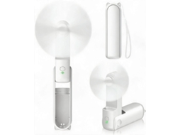 Mini Ventilador de Mão HENTEN HOME 2 em 1, bateria externa, compacto, branco