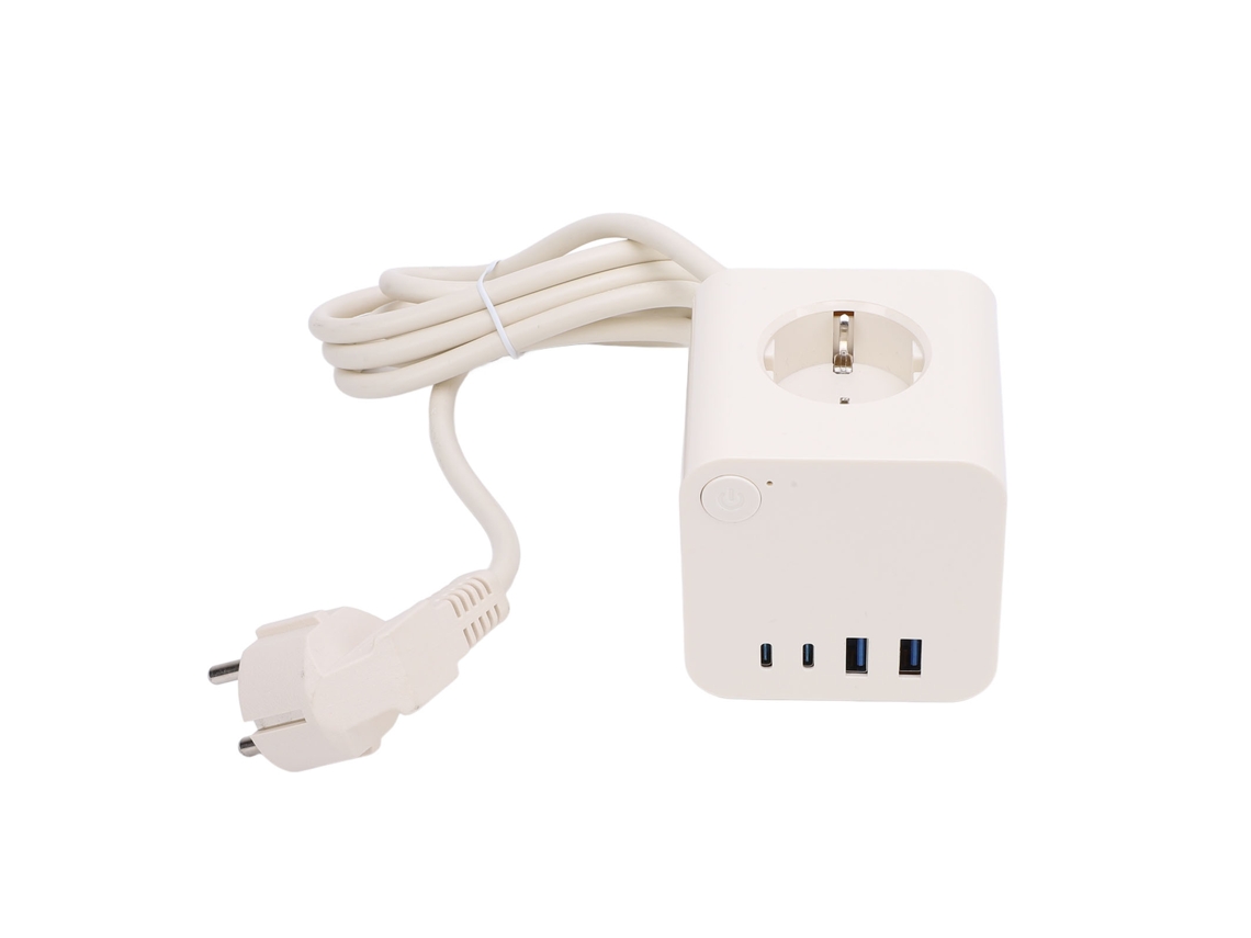 Laxiscreed Extensão De Cubo Com 4 Portas Usb E Carregamento Rápido, Ideal Para Casa E Escritório