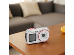 Câmera Digital 72mp Com Tela Dupla, Zoom Digital 16x, Compacta, Portátil Para Viagens Prata