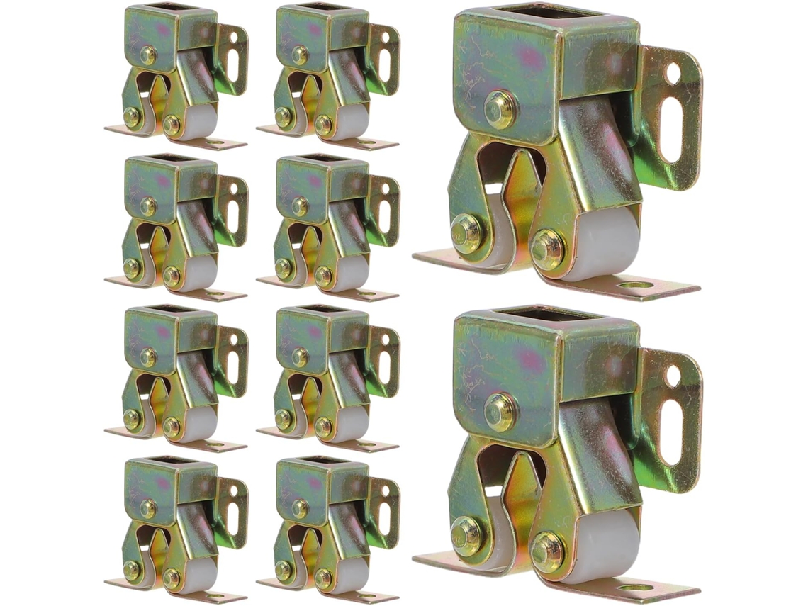20 Peças De Fecho Duplo Rolete Para Porta Armário, Resistente, Dourado