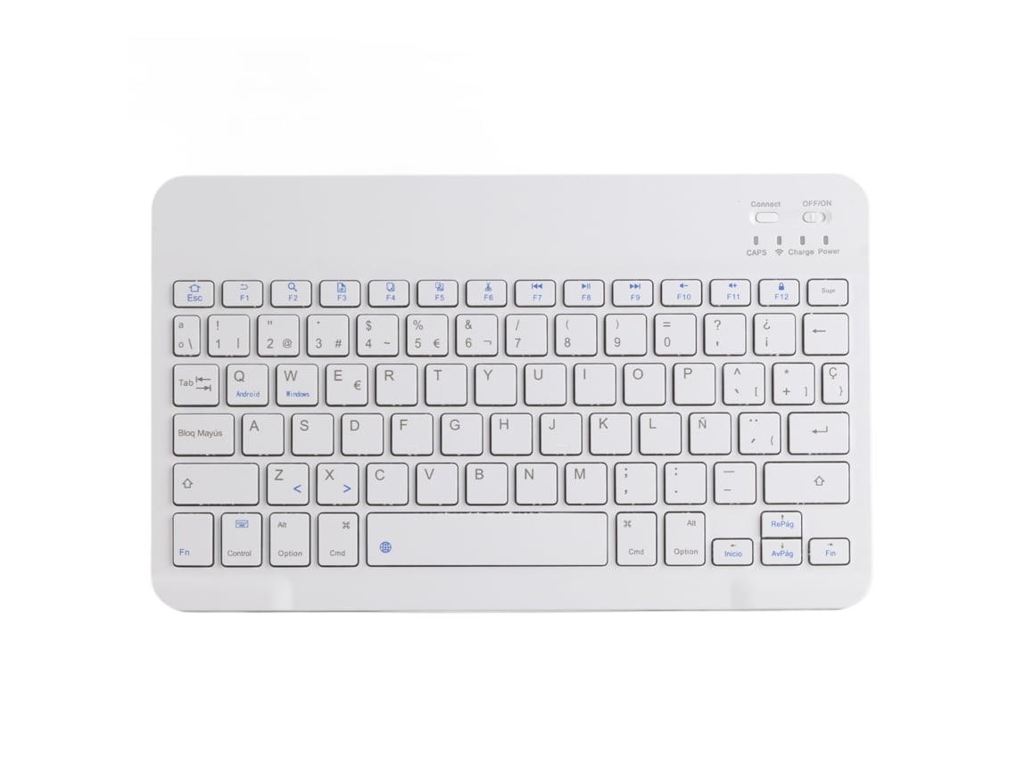 Teclado Ultrafino Sem Fio Bluetooth 10 Polegadas para Espanhol com Bateria de Longa Duração | S/MARCA
