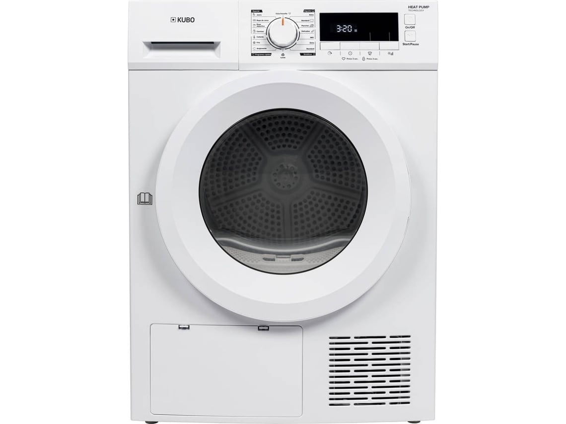 Máquina de Secar Roupa KUBO KBDM9343HP (Outlet Grade A - 8 Kg - Bomba de Calor - Branco)