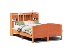 Cama com Estante Sem Colchão 150x200 Cm Pinho Maciço MAISON EXCLUSIVE
