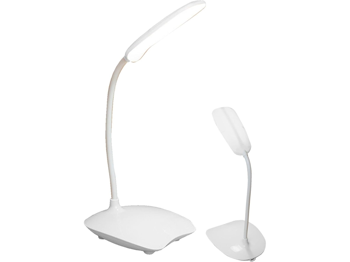 Luminária de mesa LED com haste flexível para ambientes
