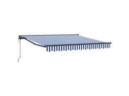 Conjunto 1 Toldo Retrátil Vidaxl Azul Alumínio (350 X 250 Cm)