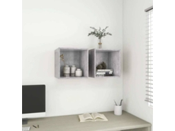 Wall Cabinet, Wall Cabinets Vidaxl Cinzeto Madeira Processada (n/a)