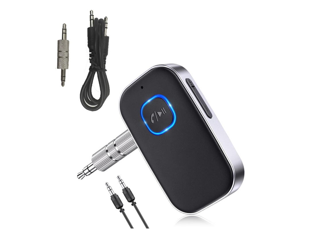 Receptor Bluetooth 5.0 Com Adaptador De Áudio Sem Fio Aux De 3,5 Mm, Chamadas Em Modo Mãos-livres, Redução De Ruído Para Carro, Som Doméstico E Até 16