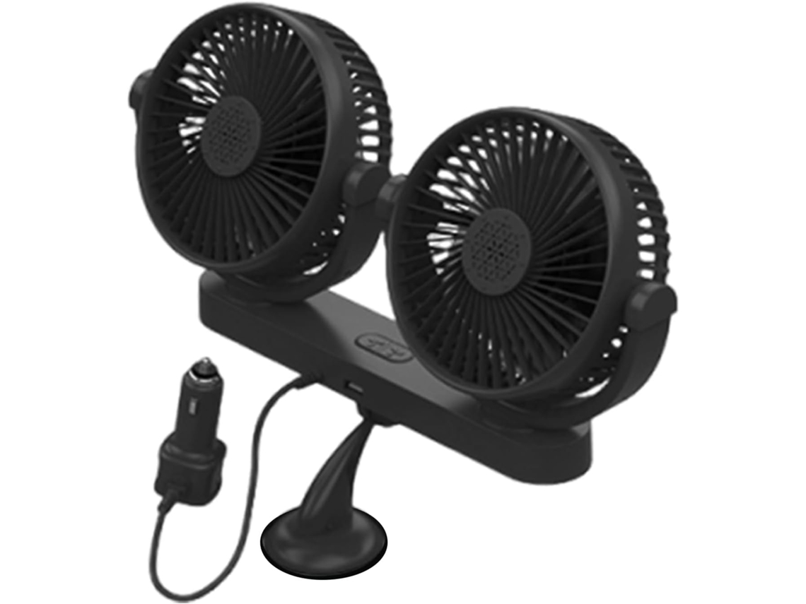 Ventilador Portátil Para Carro, Ventilador Portátil Com Duas Cabeças