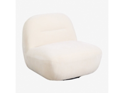 Sklum Sofá Giratório Em Chenille Sernin Poliéster                       Chenille Branco Quebrado