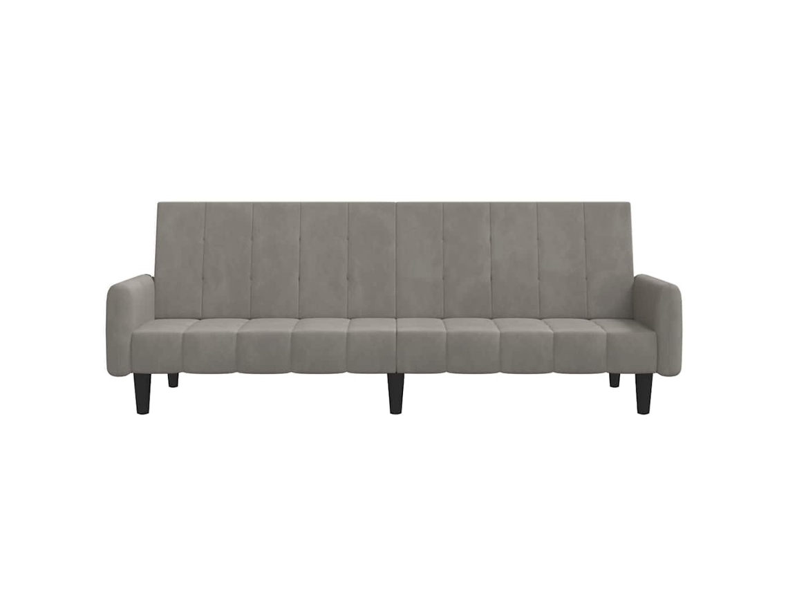 Sofá cama de 2 Lugares Veludo Cinzento claro SYFAX