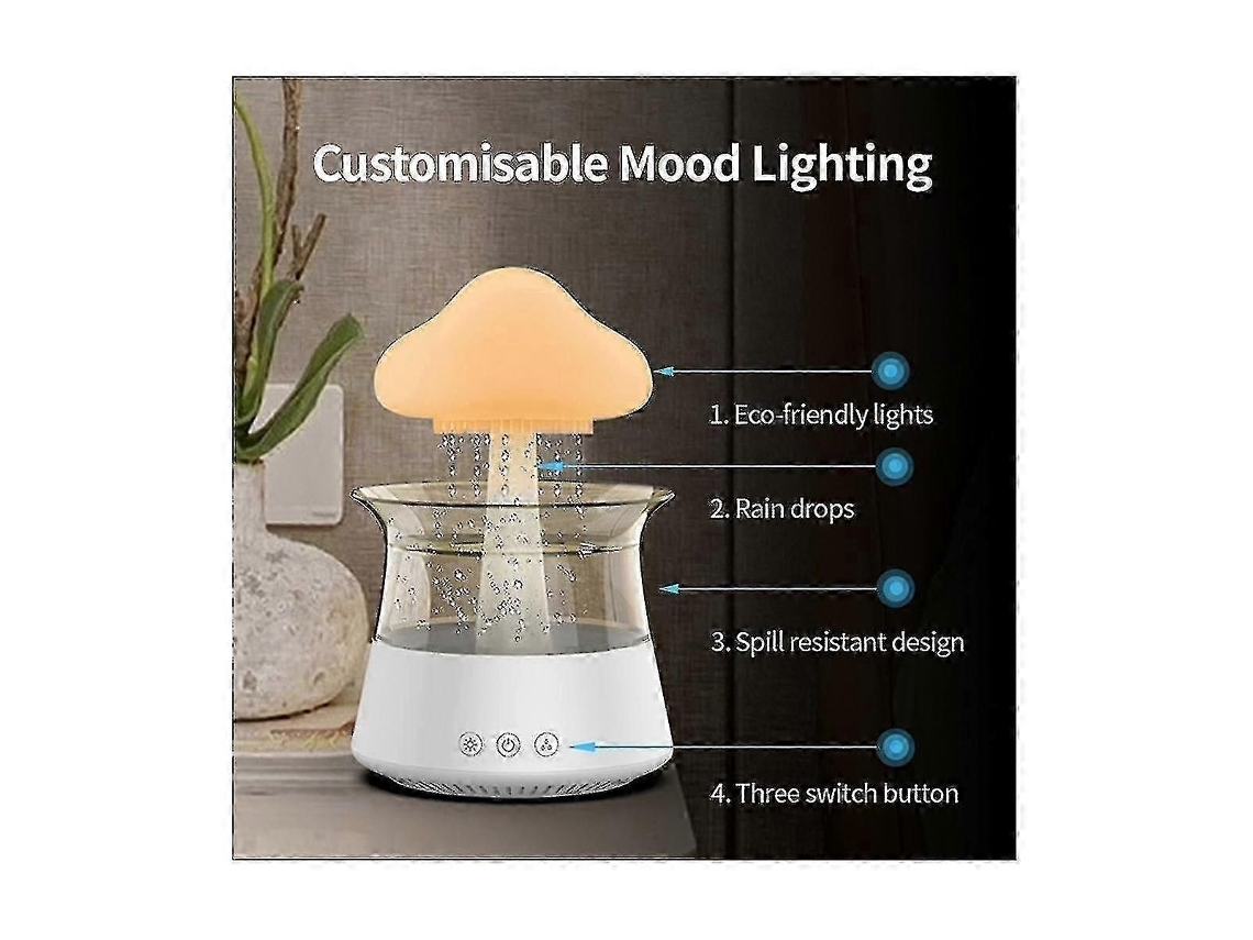 Umidificador com Capacidade de 300ml, Luz Noturna e Aromaterapia para Auxiliar no Sono. TAISHENGDA