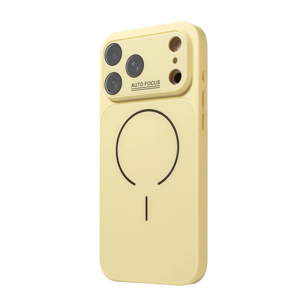 Capa Protetora Magnética Magsafe Para Iphone (iphone 16 Pro Max, Amarela), Compatível Com Carregamento Sem Fio.
