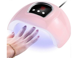 Secador De Unhas, 18 Lâmpadas Led Para Esmalte Em Gel, Sensor Automático Com 3 Configurações De Temporizador Ly Ebike (rosa, 1 Pacote)