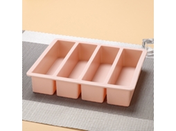 1 Unidade De Cubos De Silicone Quadrados Em Tira Longa Com 4 Grades