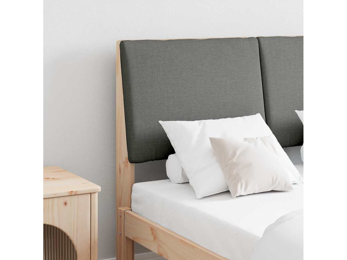 Vidaxl Cabeceira Estofada Cinza Escuro 135 Cm