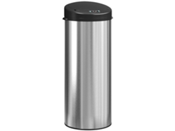 Balde de Lixo de Cozinha Automático 55 L em Aço Inoxidável com Sensor Infravermelho Fechamento Suave 32x30x78.5cm Prateado BTFORUS