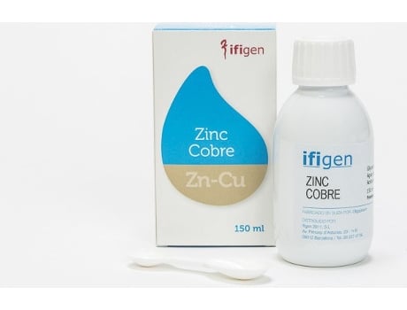 Suplemento Alimentar IFIGEN Zinc Cobre Oligopharm (Canela - 150 ml)