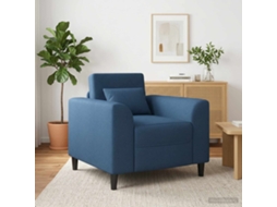 Vidaxl Poltrona Azul Tecido