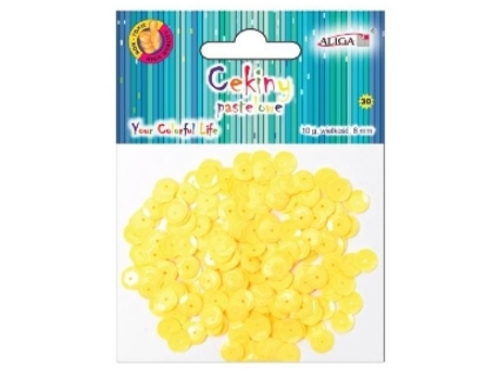 Pastel Yellow Sequins, 10g Aliga