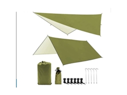 Lona de Acampamento Ultraleve 3 X M, PU3000 Mm, Proteção contra Chuva e Raios UV, com 5 Pinos Alumínio e 6 Cordas Nylon