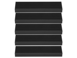 5 Peças dissipador de calor de alumínio preto para CPU amplificadores módulos PCBs Q25x10x100 S/MARCA