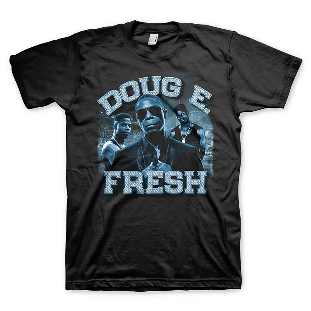 Rockinstone Unisex Doug E. Fresh Blue Vintage T-shirt-s