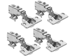 Conjunto De 4 Aço Com Braço Curto Para Portas Armários Canto, Suave.