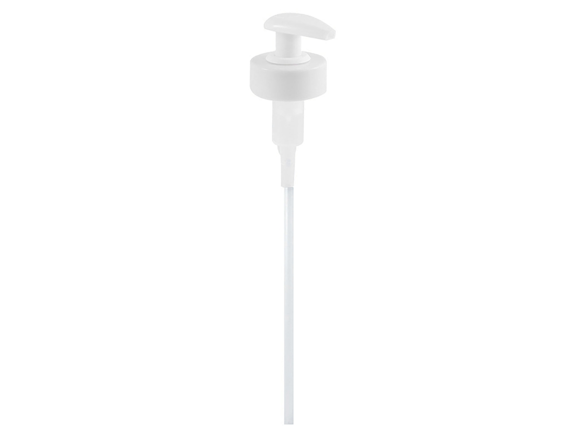 Dispensador de Bomba para Garrafa de Temperos de Galão Plástico com Rosca Firme Sem Vazamentos 32cm Branco