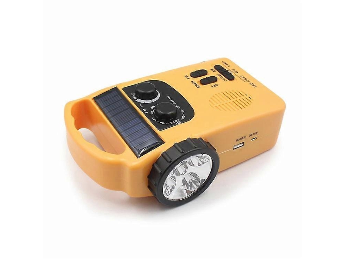 Banco De Energia Solar Rd339 Para Acampamento Ao Ar Livre Com Manivela, Rádio Am/fm, Luz Led, 1200mah Olysi Shop