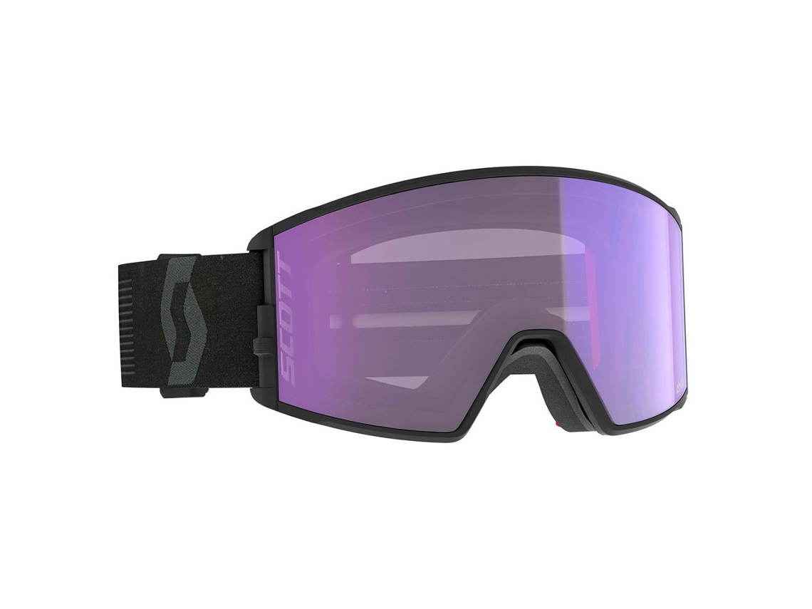 SCOTT Máscara Esqui React Light Sensitive Preto Light Sensitive Blue Chrome/CAT2-3