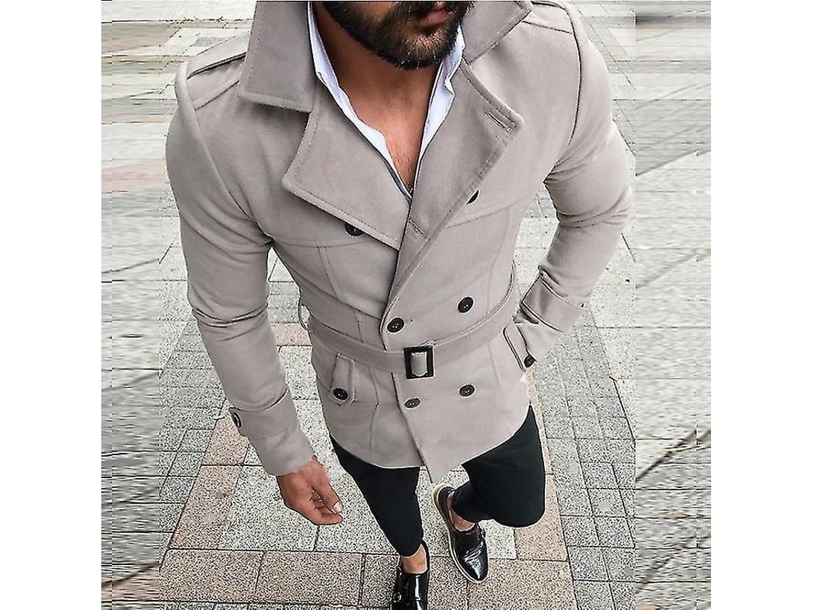 2026 chaqueta de Negocio para Hombre Abrigo Trench Exterior de Algodón Mezclado