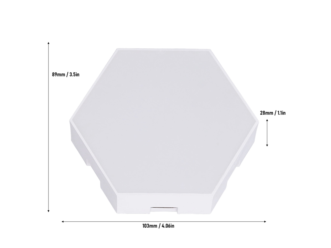 Lâmpada De Parede Hexagonal Laxiscreed Com Sensor Táctil Inteligente E Controlo Remoto