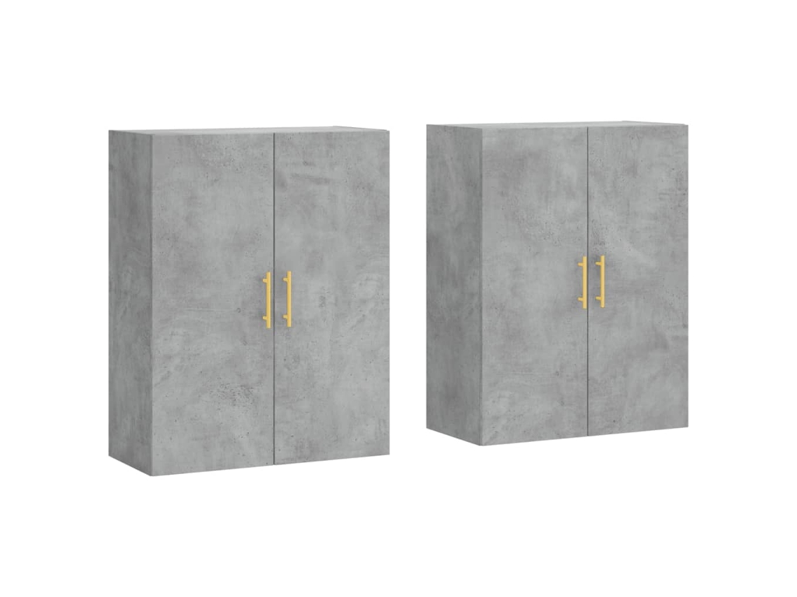 Conjunto de 2 Armários de Parede Cinzento Cimento 69,5x34x90 cm MAISON EXCLUSIVE