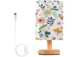 Luminária de cabeceira LED com portas USB, luminária de leitura, luminária de mesa para quarto com cúpula e base.
